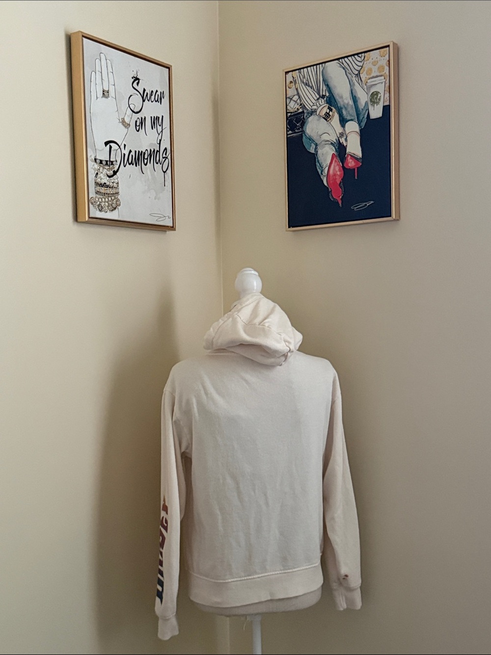 Hurley Cream Zip-Up Hoodie bwith Surf Patch - Picture 8 of 13